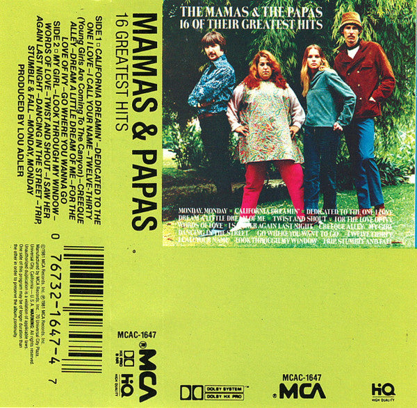 The Mamas & The Papas- 16 Of Their Greatest Hits