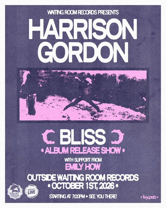 HARRISON GORDON x WAITING ROOM RECORDS BLOCK PARTY! October 1st at 7pm!