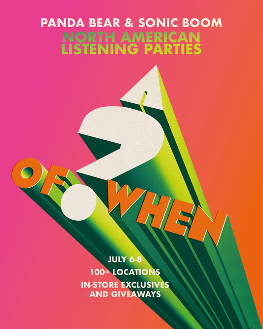PANDA BEAR + SONIC BOOM LISTENING PARTY! July 7th at 5pm!