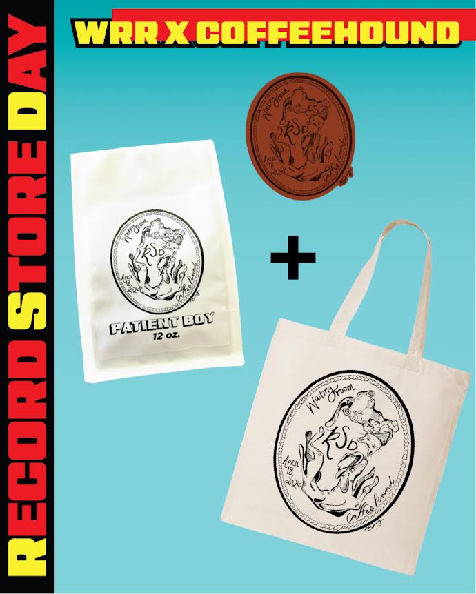 *LOCAL PICK-UP ONLY* Waiting Room Records x Coffee Hound RSD '26 "Patient Boy" Roast + Tote Bag + Sticker Bundle