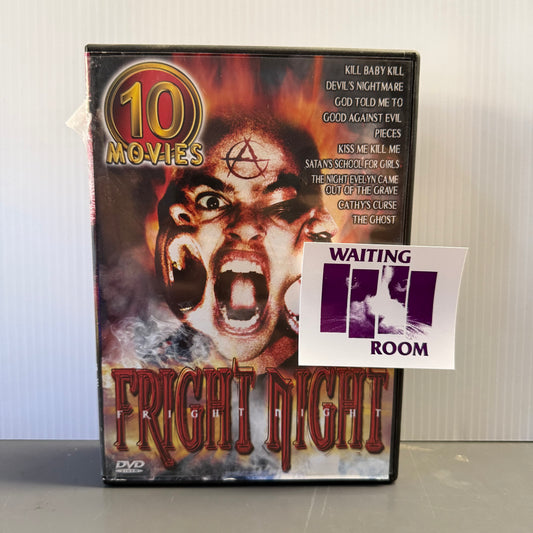Motion Picture [v/a]- Fright Night: Kill Baby Kill / Devil's Night Mare/God Told Me To/Good Against Evil/Pieces/Kiss Me Kill Me/Satan's School For Girls/Night Evelyn Came Out of the Grave/Cathy's Curse/The Ghost [USED DVD]