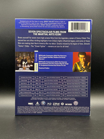 Motion Picture [V/A]- The Sonny Chiba Collection: Volume 2 (The Defensive Power of Aikido / 13 Steps of Maki / Karate Warriors / Great Okinawa Yakuza War / Karate for Life / Golgo 13: Assignment Kowloon / The Okinawa War of Ten Years) [USED Blu-ray]