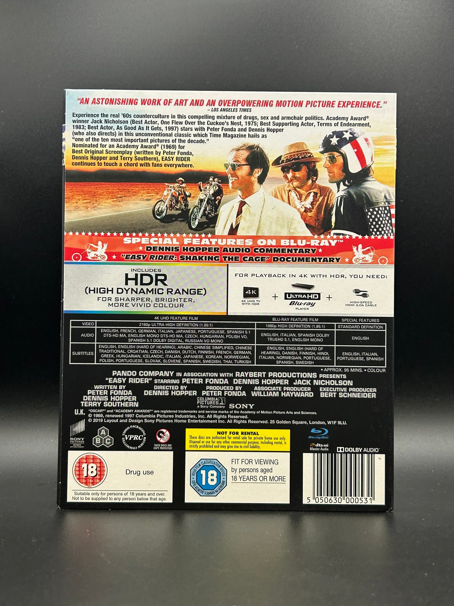 Motion Picture- Easy Rider (4k UHD) (50th Anniversary Edition) [USED Blu-ray]