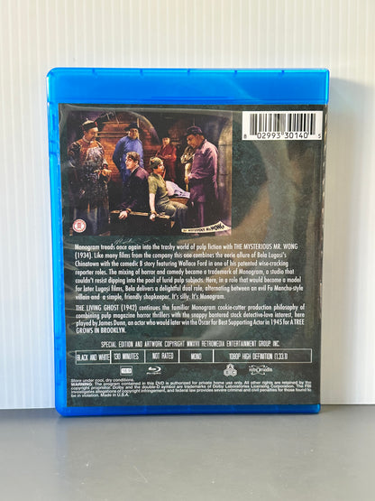 Motion Picture [Various]- The Mysterious Mr. Wong / The Living Ghost [USED Blu-ray]
