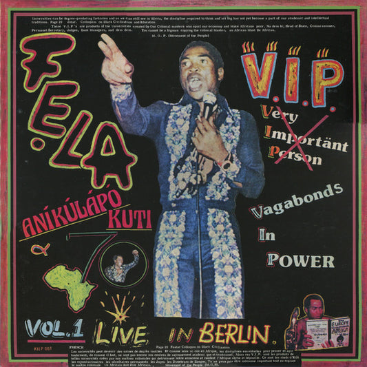 Fẹla Aníkúlápó Kuti* & Afrika 70* – V.I.P. (Vagabonds In Power) Vol. 1 Live In Berlin