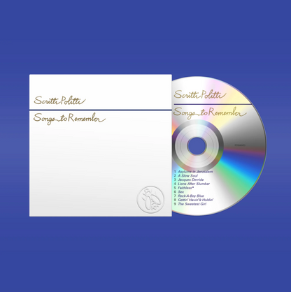 Scritti Politti- Songs To Remember PREORDER OUT 4/10