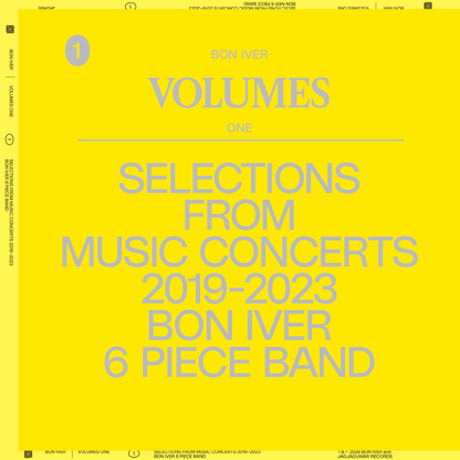 Bon Iver- Volumes: One (Selections From Music Concerts 2019-2023 Bon Iver 6 Piece Band) PREORDER OUT 4/3