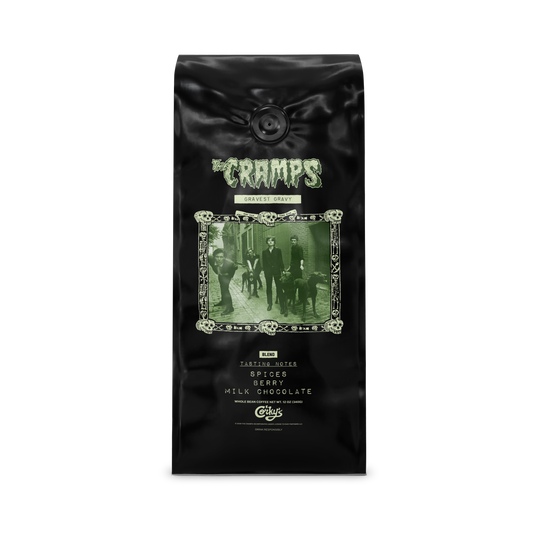 Corky's Coffee- “Gravest Gravy” The Cramps 12 oz. Whole Bean Coffee
